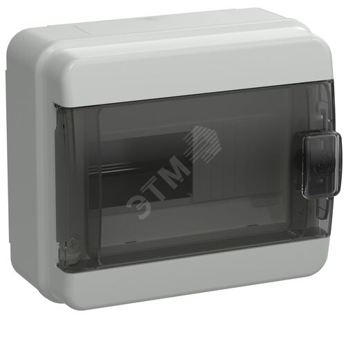 Корпус пластиковый КМПн-8 IP65 черная прозрачная дверь TEKFOR