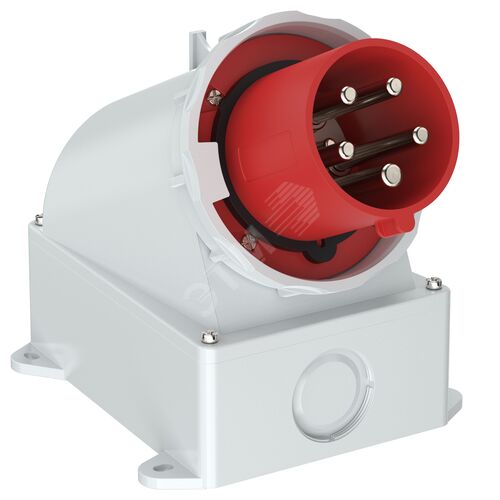 Вилка стационарная ССИ-5352 63А-6ч 380В 3P+PE+N IP67