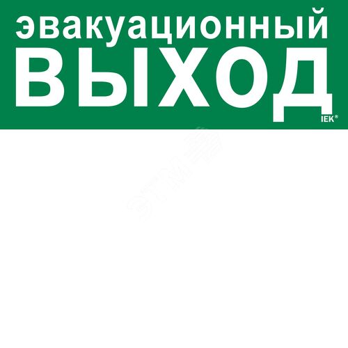 Этикетка самоклеящаяся 350х130мм ''Эвакуационный выход''