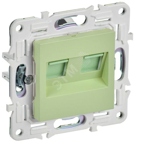 Розетка компьютерная двойная RJ45 кат.5E SK-K03G мятный SKANDY