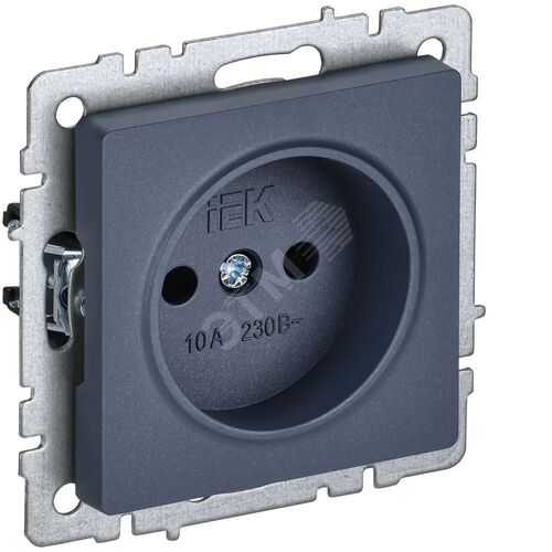 BRITE Розетка 1-местная без заземления без защитных шторок 10А РС10-1-0-БрМ маренго