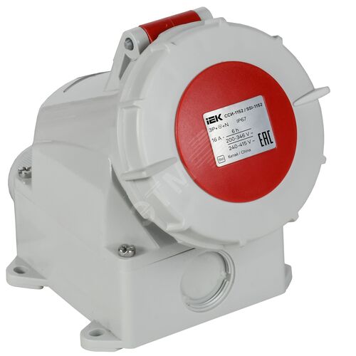 Розетка стационарная ССИ-1152 16А-6ч 380В 3P+PE+N IP67