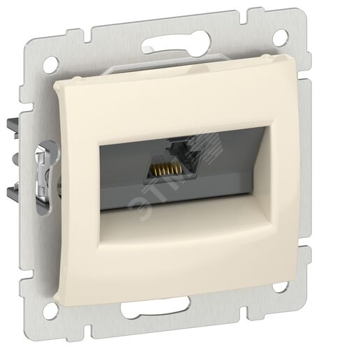 IEKVALENA Розетка компьютерная RJ45 категория 5Е UTP 6956241 слоновая кость