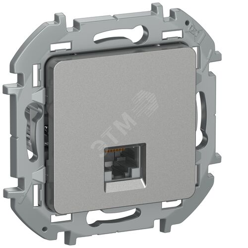 IEKINSPIRIA Розетка компьютерная RJ45 категория 6 UTP 6738321 алюминий