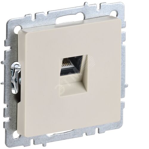BRITE Розетка компьютерная RJ45 кат.5E РК10-БрКр бежевый