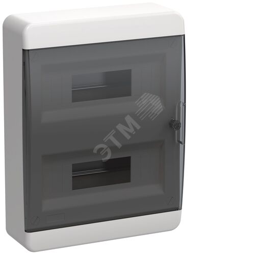 Корпус пластиковый ЩРН-П-24 IP41 черная прозрачная дверь TEKFOR