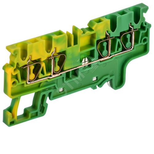 ARMAFIX Клемма пружинная CX2.5-4 PE 2,5мм2 четырехконтактная заземляющая
