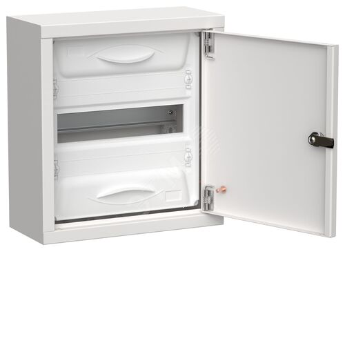 TITAN 5 Корпус металлический ЩРн-12 (1х12) 335х310х140мм IP31 белый (одна дверь)