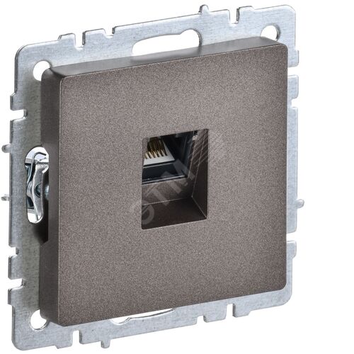 BRITE Розетка компьютерная RJ45 кат.6 РК11-БрТБ темная бронза