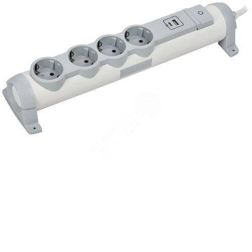 COMFORT Удлинитель У04К 4 места 2P+PE 1,5м 3х1,5мм2 16А USB A+C 20Вт белый