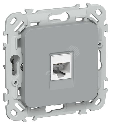 FLITE Розетка компьютерная RJ45 категория 5Е UTP РК5е-1-0-ФлС серый