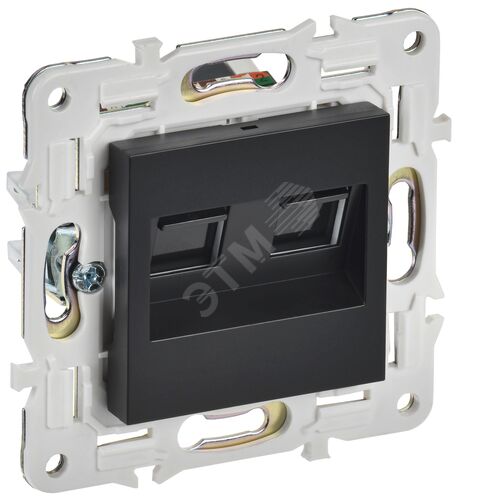 SKANDY Розетка компьютерная двойная RJ45 кат.6 SK-K04Bl черный IEK