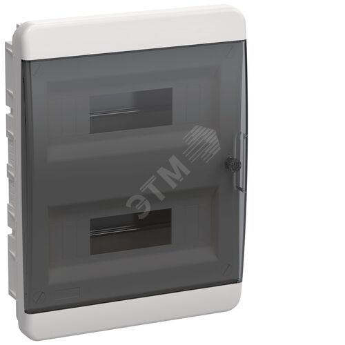 Корпус пластиковый ЩРВ-П-24 IP41 черная прозрачная дверь TEKFOR