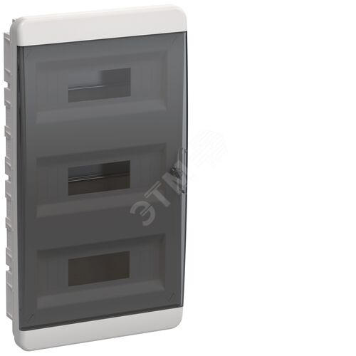 Корпус пластиковый ЩРВ-П-36 IP41 черная прозрачная дверь TEKFOR