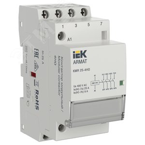 Контактор модульный KMR 25А 230В AC 4НО