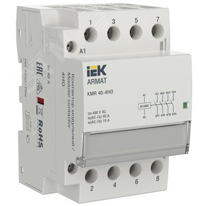 Контактор модульный KMR 40А 24В AC/DC 4НО