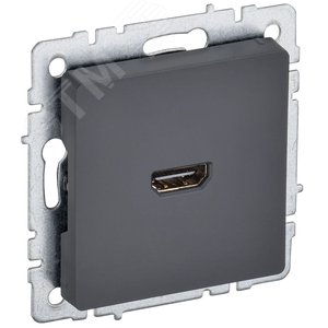 BRITE Розетка HDMI РHDMI-0-БрГ графит