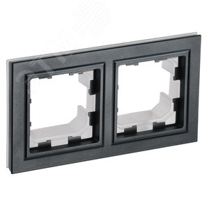 BRITE Рамка 2 поста IP44 РУ-2-БрЧ-44 черный