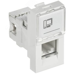 Розетка компьютерная RJ45 UTP категория 5e 1 модуль