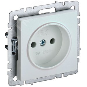 BRITE Розетка без заземления без защитных шторок 10А РС10-1-0-БрЖ жемчуг