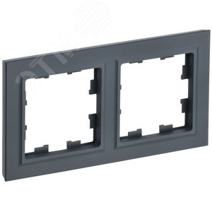 BRITE Рамка 2 поста РУ-2-БрГ графит