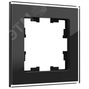BRITE Рамка 1 пост РУ-1-2-БрЧ стекло черный