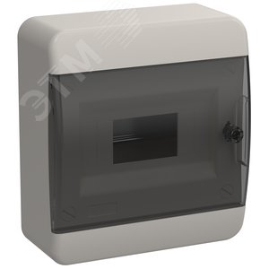 Корпус пластиковый навесной на 8 модулей ЩРН-П-8 IP41 TEKFOR черная прозрачная дверь
