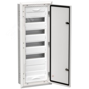 TITAN 5 Корпус металлический ЩРв-60 (1х60) 880х365х130мм IP31 белый (одна дверь)