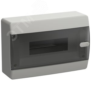 Корпус пластиковый навесной на 12 модулей ЩРН-П-12 IP41 UNION Compact черная прозрачная дверь