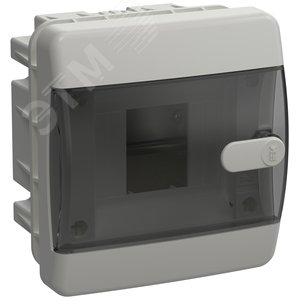 Корпус пластиковый встраиваемый на 4 модуля ЩРВ-П-4 IP41 UNION Compact черная прозрачная дверь