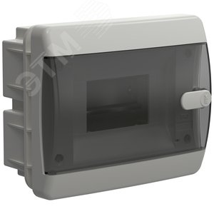 Корпус пластиковый встраиваемый на 6 модулей ЩРВ-П-6 IP41 UNION Compact черная прозрачная дверь
