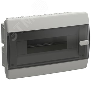 Корпус пластиковый встраиваемый на 12 модулей ЩРВ-П-12 IP41 UNION Compact черная прозрачная дверь