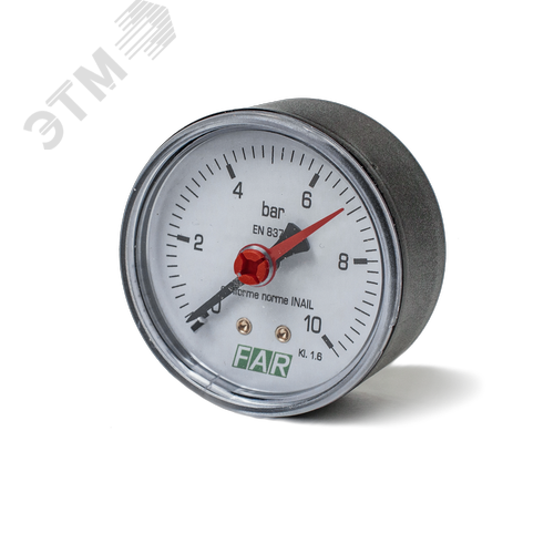 Манометр 1/4', торцевое соединение, 0-10 бар, -20...80°С, ф63 мм
