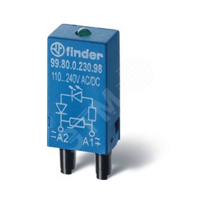 Модуль индикации и защиты, зеленый LED + диод + A1, 6...24В DC
