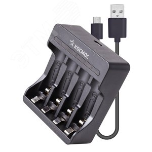 Зарядное устройство 1-4 АА/ААА питание от USB шнур. автомат.,
