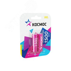 Батарейка аккумуляторная АА 1500 мАч блистер 2 шт