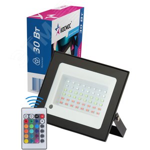 Прожектор светодиодный 30 Вт, RGB с пультом, IP65