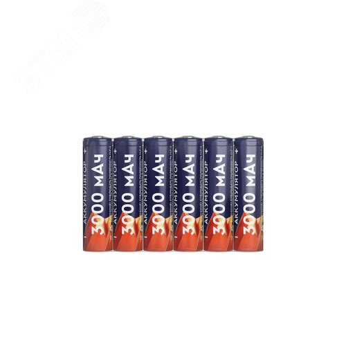 Аккумуляторы перезаряжаемые СТАРТ INR18650 3000mAh 6 штуки в шринке