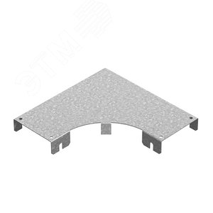 Крышка к углу горизонтальному 90 град. к лотку ПЛК 100, толщ. 1,2 мм, Сендзимир цинк