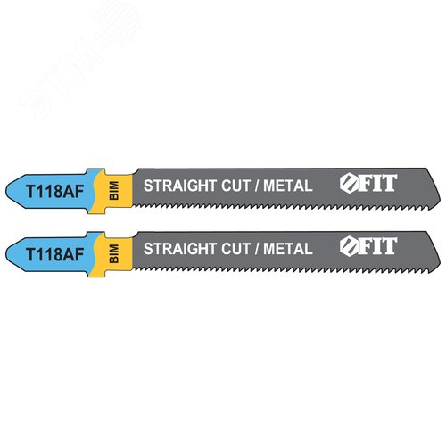 Полотна по металлу, Bimetal, фрезерованные, волнистые зубья, 76/51/1.1 мм (T118AF), 2 шт