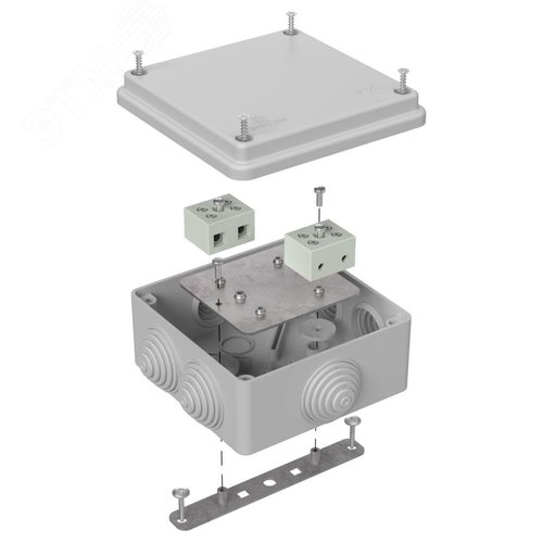 Коробка огнестойкая для о/п 40-0300-FR6.0-4 Е15-Е120 RAL7035 100х100х50 (14 шт/кор)