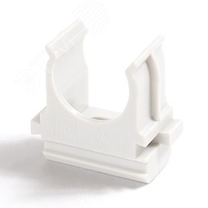 Крепёж-клипса для труб Полистирол белая д25