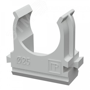 Крепеж-клипса для труб АБС-пластик д25 (10шт/500шт уп/кор)