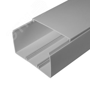 Кабель-канал серый RAL 7035 2-й замок в п/э 100х60 мм (16м/уп)