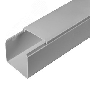 Кабель-канал серый RAL 7035 2-й замок в п/э 60х60 мм (24м/уп)