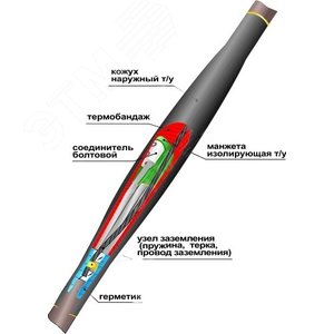 Муфта кабельная соединительная 1ПСТб(тк)-5х(35-50) с соединителями болтовыми