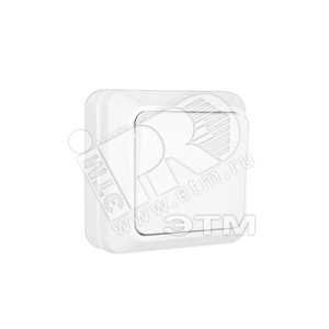 Олимп Выключатель одноклавишный белый наружный