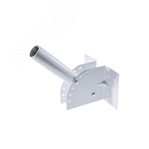 Кронштейн настенный регулируемый угол наклона диаметр трубы 40 мм белый для уличного светильника