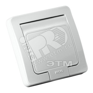 Розетка скрытая с заземлением IP44 белая