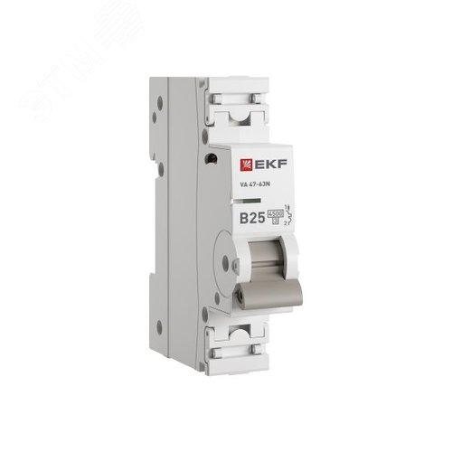 Выключатель автоматический однополюсный 1P 25А (В) 4.5kA ВА 47-63N M634125B PROXIMA EKF